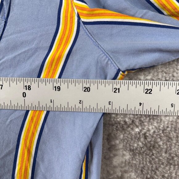 Urban Outfitters Shirt Medium Mens But Yellow Strip Button Short Sleeve Relaxed - Picture 3 of 8